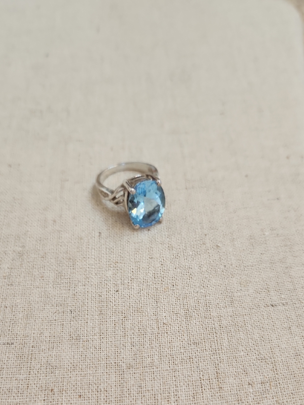 Sterling Silver Blue Topaz Statement Ring